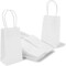 Small Kraft Paper Gift Bags with Handles (White, 3.5 x 6.25 in, 50 Pack)